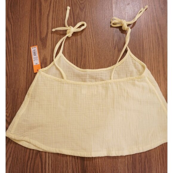 Colsie Yellow Cotton Gauze Tank Top - Size XS, NWT - Picture 5 of 6